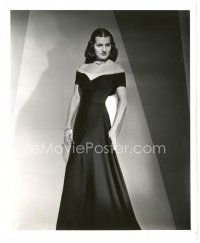 3c133 BRENDA MARSHALL 8x10 still '41 full-length in black crepe princess gown by Elmer Fryer!