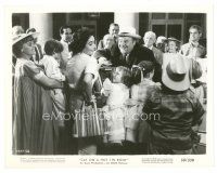 3c155 CAT ON A HOT TIN ROOF 8x10 still '58 Burl Ives smiles at Liz Taylor by no-neck monsters!