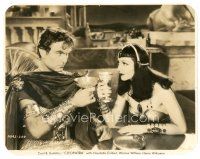 3c174 CLEOPATRA 7.5x9.5 still '34 Claudette Colbert toasts with Henry Wilcoxon as Marc Antony!
