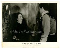 3c198 CURSE OF THE VAMPIRES 8x10 still '71 man stands before older Filipino vampire woman!