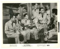 3c303 G.I. BLUES 8x10 still '60 Elvis Presley plays guitar & sings with soldiers on train!