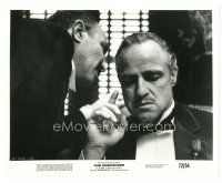 3c349 GODFATHER 8x10 still '72 classic image of undertaker begging Marlon Brando for justice!