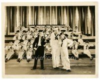 3c408 HOLLYWOOD REVUE 8x10 still '29 Jack Benny with violin by sailors & chorus girls and guys!