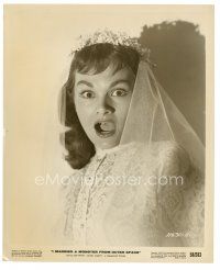 3c425 I MARRIED A MONSTER FROM OUTER SPACE 8x10 still '58 c/u of terrified bride Gloria Talbott!