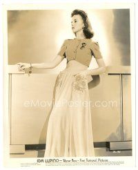 3c428 IDA LUPINO 8x10 still '30s full-length wearing great dress with hand in her pocket!