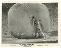 3c434 INCREDIBLE SHRINKING MAN 7.5x10 still '57 special effects c/u of tiny man & giant yarn ball!