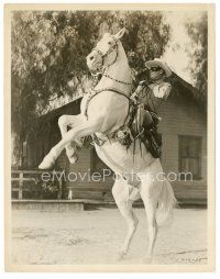 3c561 LONE RANGER 8x10 still '56 great c/u of masked Clayton Moore on his rearing horse Silver!
