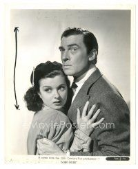 3c587 MAN HUNT 8x10 still '41 c/u of Walter Pidgeon & scared Joan Bennett, directed by Fritz Lang!