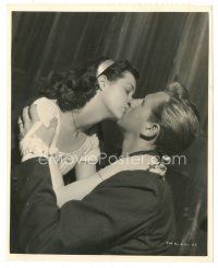 3c616 MASTER RACE 8x10 key book still '44 close up of Nancy Gates kissing Lloyd Bridges!