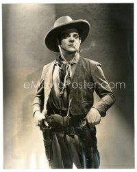 3c692 OKLAHOMA KID 7.5x9.25 still '39 great smoking portrait of cowboy James Cagney by Hurrell!