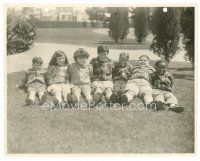3c704 OUR GANG 8x10 key book still '20s Joe Cobb, Farina, Jackie Condon & four other Our Gang kids!
