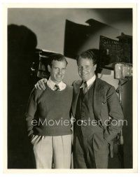 3c755 REGIS TOOMEY 8x10 still '30s the Paramount actor standing with his brother Ord on set!