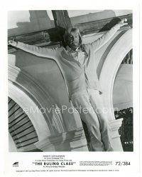 3c785 RULING CLASS 8x10 still '72 close up of crazy Jesus-like Peter O'Toole on giant cross!