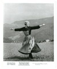3c844 SOUND OF MUSIC 8x10 still '65 classic image of Julie Andrews dancing in the living hills!