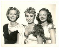 3c903 THREE GIRLS ABOUT TOWN 8x10 still '41 smiling Joan Blondell, Binnie Barnes & Janet Blair!