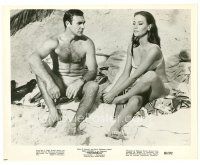 3c906 THUNDERBALL 8x10 still '65 Sean Connery as James Bond on beach with sexy Claudine Auger!