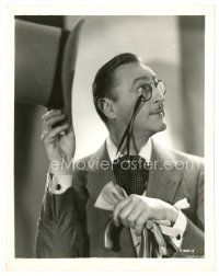 3c915 TOPAZE 8x10 still '33 great close up of John Barrymore with top hat, glasses & cane!