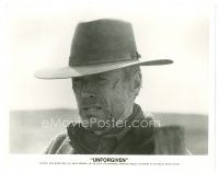 3c928 UNFORGIVEN 8x10 still '92 best head & shoulders close up of tough cowboy Clint Eastwood!