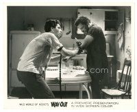 3c960 WAY OUT 8x10 still '67 close up of drug addict helping his friend shoot up heroin!