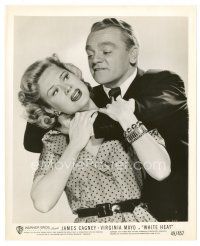 3c972 WHITE HEAT 8x10 still '49 c/u of crazed James Cagney choking scared Virginia Mayo!