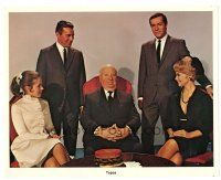 3c914 TOPAZ color 8x10 still '69 director Alfred Hitchcock in candid portrait with top cast!