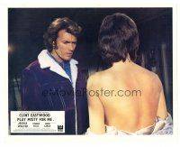 3c724 PLAY MISTY FOR ME color English FOH LC '71 Clint Eastwood stares at Jessica Walter undressing