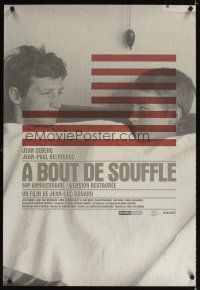 3f024 A BOUT DE SOUFFLE French titled 1sh R10 Godard, Jean Seberg, Jean-Paul Belmondo!