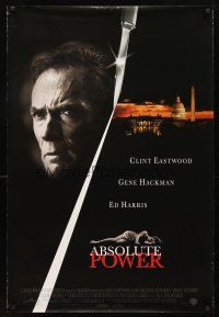 3f025 ABSOLUTE POWER int'l 1sh '97 great image of star & director Clint Eastwood!