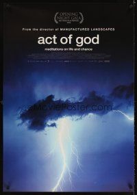 3f026 ACT OF GOD 1sh '09 great image of storm cloud & lightning strike!