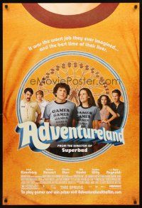 3f028 ADVENTURELAND advance DS 1sh '09 Jesse Eisenberg, Kristen Stewart, Bill Hader, Kristen Wiig!