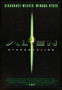 3f038 ALIEN RESURRECTION style B advance DS 1sh '97 Sigourney Weaver, Winona Ryder