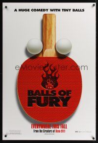 3f062 BALLS OF FURY teaser DS 1sh '07 wacky image of ping-pong paddle!