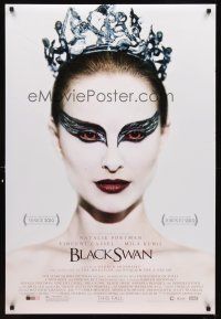 3f092 BLACK SWAN advance DS 1sh '10 Natalie Portman, wild image of wing-eyed dancer!