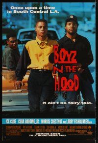 3f103 BOYZ N THE HOOD advance DS 1sh '91 Cuba Gooding Jr., Ice Cube, Morris Chestnut