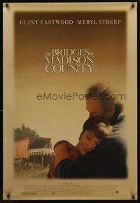 3f105 BRIDGES OF MADISON COUNTY 1sh '95 Clint Eastwood directs & stars w/Meryl Streep!