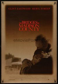 3f106 BRIDGES OF MADISON COUNTY DS 1sh '95 Clint Eastwood directs & stars w/Meryl Streep!