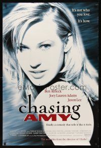 3f129 CHASING AMY DS 1sh '97 Kevin Smith, huge image of pretty Joey Lauren Adams!