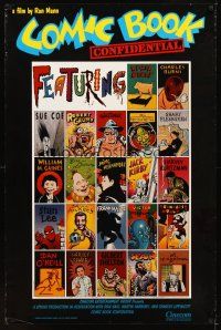 3f139 COMIC BOOK CONFIDENTIAL 1sh '89 cool comic parody art of top artists by Paul Mavrides!