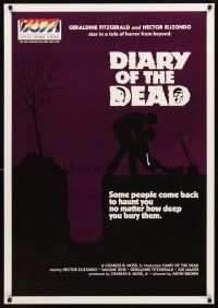 3f175 DIARY OF THE DEAD video 1sh '76 some come back to haunt you no matter how deep you bury them!