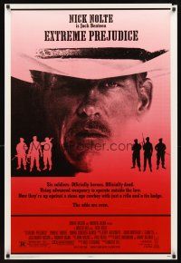 3f225 EXTREME PREJUDICE 1sh '86 cool close-up of cowboy Nick Nolte, Walter Hill directed!