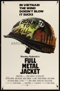 3f263 FULL METAL JACKET advance 1sh '87 Stanley Kubrick directed Vietnam War movie, Castle art!