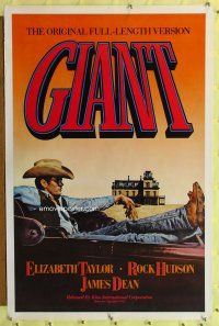 3f271 GIANT 1sh R83 James Dean, Elizabeth Taylor, Rock Hudson, directed by George Stevens!