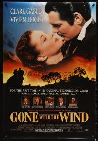 3f282 GONE WITH THE WIND advance DS 1sh R98 Clark Gable, Vivien Leigh, all-time classic!