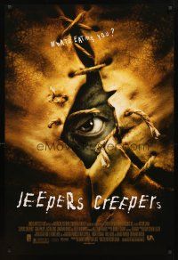 3f390 JEEPERS CREEPERS DS 1sh '01 Justin Long, creepy image, what's eating you?