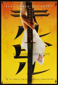 3f406 KILL BILL: VOL. 1 foil teaser SS 1sh '03 Quentin Tarantino, Uma Thurman, cool katana image!