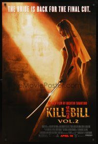 3f409 KILL BILL: VOL. 2 advance DS 1sh '04 Quentin Tarantino, sexy bride Uma Thurman with katana!