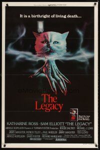 3f422 LEGACY style B 1sh '79 Katharine Ross, Sam Elliot, wild spooky cat artwork!