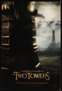 3f460 LORD OF THE RINGS: THE TWO TOWERS teaser DS 1sh '02 Peter Jackson epic, J.R.R. Tolkien!