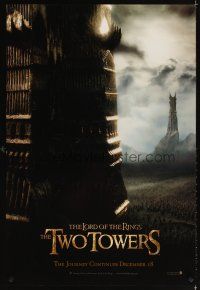 3f459 LORD OF THE RINGS: THE TWO TOWERS teaser 1sh '02 Peter Jackson epic, J.R.R. Tolkien!