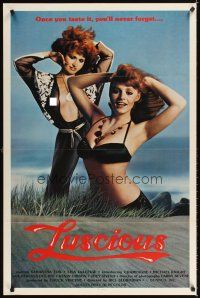 3f471 LUSCIOUS 1sh '80 Samantha Fox & Lisa DeLeeux are sexy redheads, x-rated!